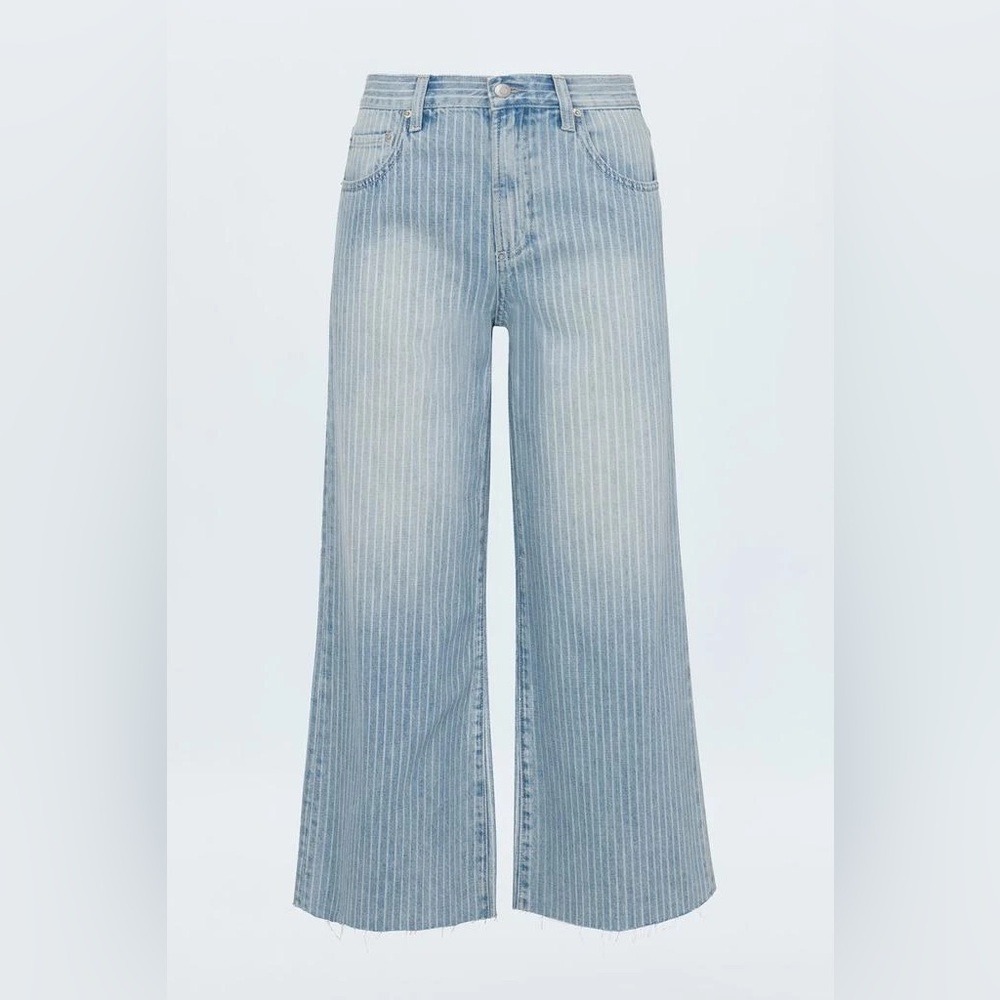 Pistola Jeans Womens 27 Canopy Stripe Denim Jadyn Low Slung Palazzo